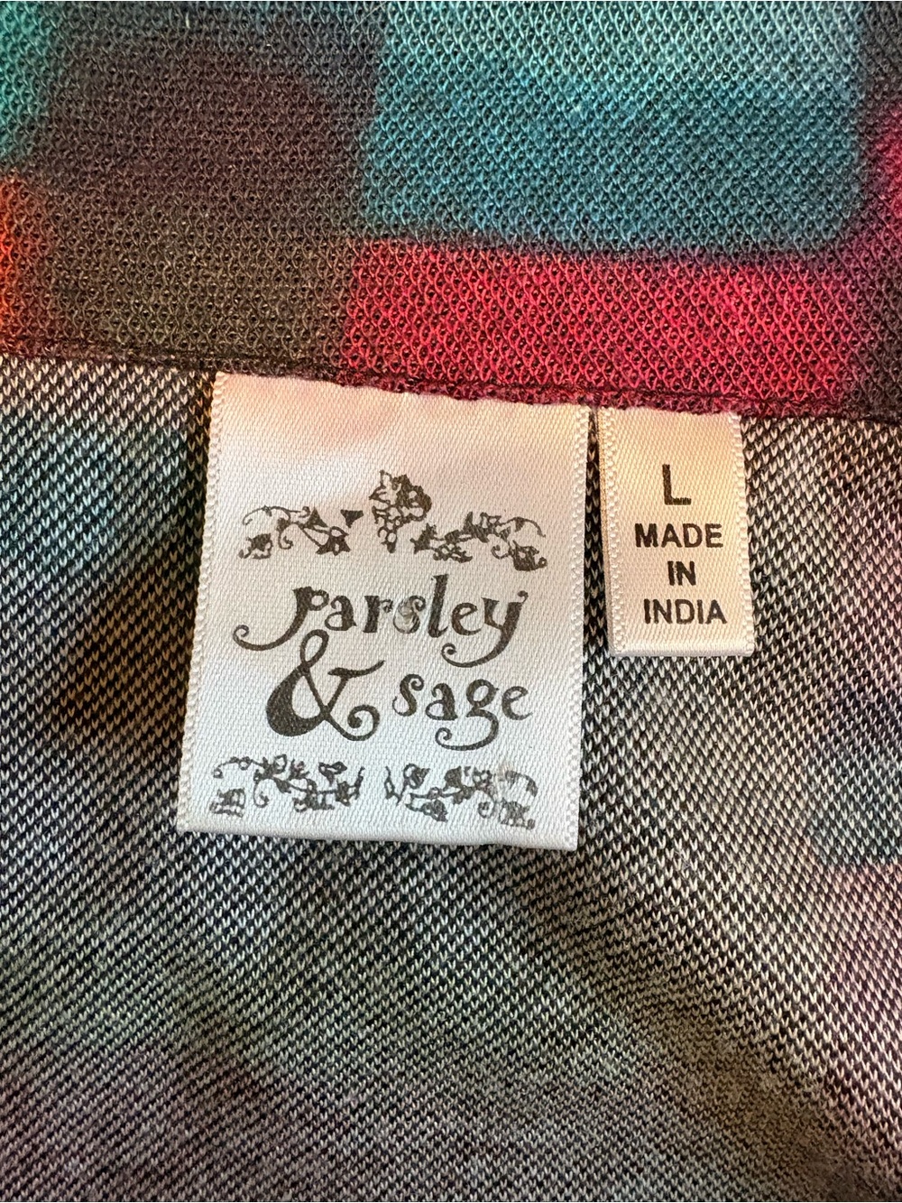 Parsley & Sage Multicolor Geometric Button-Front Jacket - Picture 3 of 4